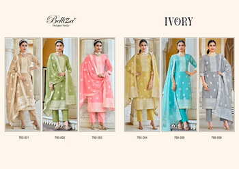 BELLIZA IVORY COTTON JACQUARD SALWAR SUITS AT BEST PRICE