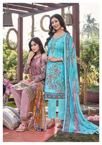 GULL AAHMED DASTOOR LAWN EMBROIDERY KARACHI SUITS AT SURAT