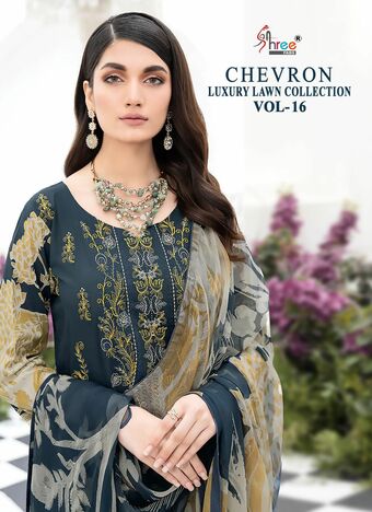 SHREE FABS CHEVRON LUXURY LAWN COLLECTION VOL 16 LAWN PAKISTANI SUITS