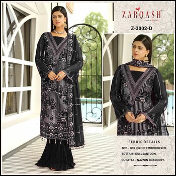 ZARQASH 3002 SERIES GEORGETTE EMBROIDERY PAKISTANI SUITS