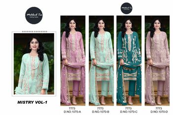 MEHBOOB TEX MISTRY VOL 1 PAKISTANI TOP PANT WITH DUPATTA NEW CATALOGUE