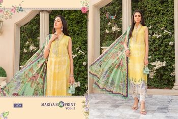 SHREE FABS MARIYA B M PRINT VOL 12 COTTON PRINTED PAKISTANI SUITS LATEST CATALOGUE