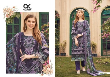 AL KARAM FIRDOUS VOL 3 LAWN SALWAR SUITS WHOLESALER IN SURAT