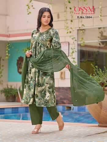 OSSM RESHAM VOL 10 READYMADE FANCY KURTIS CATALOGUE DISTRIBUTOR IN SURAT