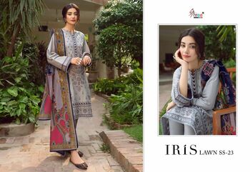 SHREE FABS IRIS LAWN SS 23 LAWN COTTON EMBROIDERY PAKISTANI SUITS AT SURAT