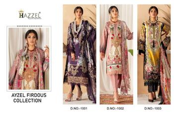 HAZZEL AYZEL FIRDOUS COLLECTION COTTON EMBROIDERY PAKISTANI SUITS SURAT