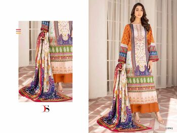 DEEPSY SUITS FIRDOUS MORJA NX COTTON PRINT EMBROIDERY PAKISTANI SUITS WHOLESALE