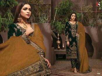 DEEPSY SUITS RANGRASIYA VELVET COLLECTION NX PAKISTANI SUITS WHOLESALE