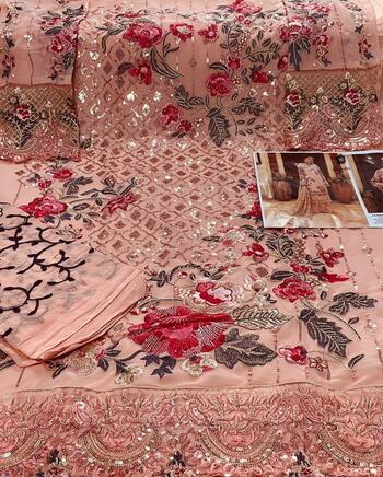 VS FASHION D.NO 154 SERIES GEORGETTE PAKISTANI SUITS AT SURAT