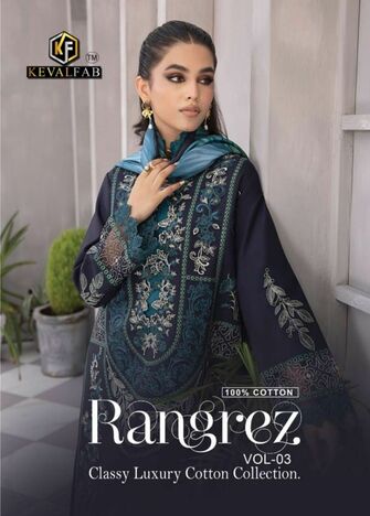 KEVAL FAB RANGREZ VOL 3 KARACHI COLLECTION SALWAR KAMEEZ SUPPLIER IN SURAT