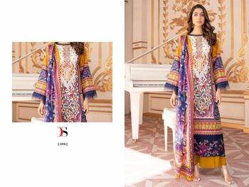 DEEPSY SUITS FIRDOUS MORJA NX COTTON PRINT EMBROIDERY PAKISTANI SUITS WHOLESALE