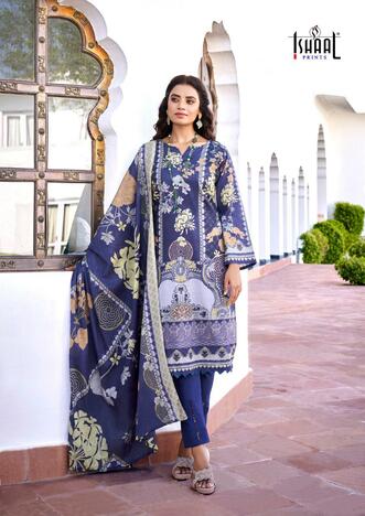 ISHAAL PRINTS GULMOHAR VOL 24 LAWN KARACHI SUITS AT SURAT