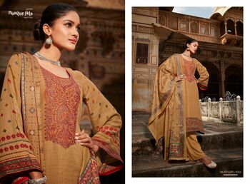 MUMTAZ ARTS MUNTAZIR PASHMINA PRINT EMBROIDERY SUITS WINTER COLLECTION