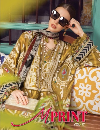 SHRADDHA DESIGNER M PRINT VOL 17 PAKISTANI SUITS WHOLESALE PRICE