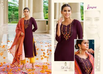 PSYNA SILK HOUSE BEAUTIFUL CHINNON SILK KURTI MANUFACTUR