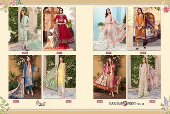 SHREE FABS MARIYA B M PRINT VOL 12 COTTON PRINTED PAKISTANI SUITS LATEST CATALOGUE