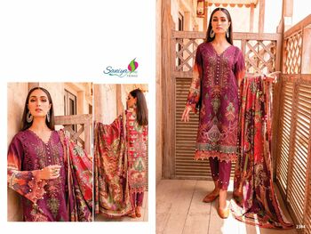 SANIYA TRENDZ JADE LAWN VOL 23 CAMBRIC COTTON PAKISTANI SUITS CATALOGUE