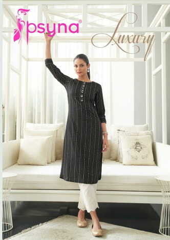 PSYNA LUXURY COTTON KURTIS LATEST CATALOGUE