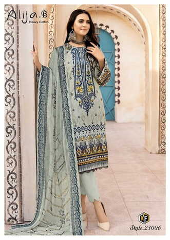 KEVAL FAB ALIJA B VOL 23 HEAVY COTTON PRINTED KARACHI SUITS BEST PRICE