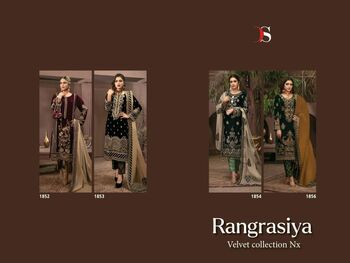 DEEPSY SUITS RANGRASIYA VELVET COLLECTION NX PAKISTANI SUITS WHOLESALE