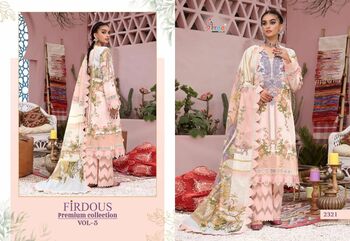 SHREE FABS FIRDOUS PREMIUM COLLECTION VOL 5 2314 TO 2321 SERIES PAKISTANI SUITS