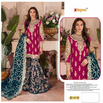 FEPIC ROSEMEEN C 5407 GEORGETTE EMBROIDERY PAKISTANI SUITS CATALOGUE