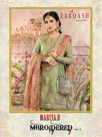 ZARQASH MARIYA B MBROIDERED VOL 2 Z 2080 PAKISTANI SALWAR KAMEEZ CATALOGUE