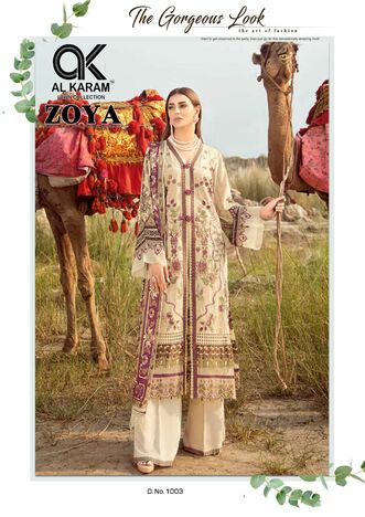 AL KARAM ZOYA JAAM COTTON DIGITAL PRINT KARACHI SUITS BEST PRICE