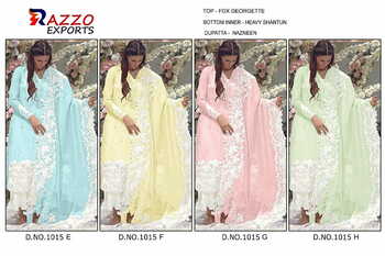 RAZZO EXPORTS EMBROIDERED CLASSIC PAKISTANI SUITS CATALOGUE