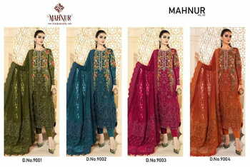 MAHNUR FASHION MAHNUR VOL 9 GEORGETTE PAKISTANI SUITS CATALOGUE