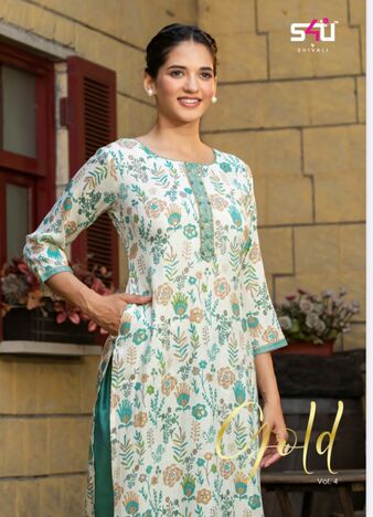 S4U GOLD VOL 4 RAYON FANCY KURTIS ONLINE SUPPLIER SURAT