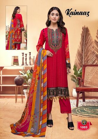 KEVAL FAB KAINAAZ LUXURY COTTON PRINT KARACHI SUITS WHOLESALE