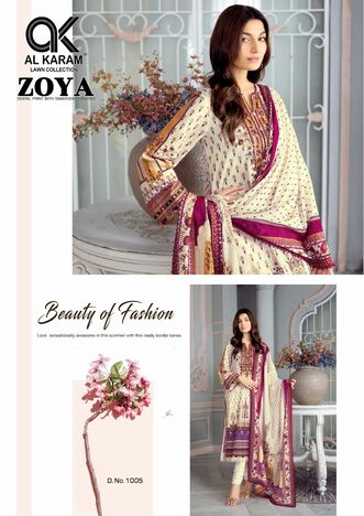 AL KARAM ZOYA JAAM COTTON DIGITAL PRINT KARACHI SUITS BEST PRICE