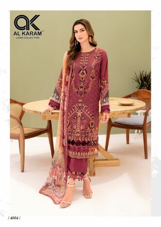 AL KARAM QUEENS COURT VOL 4 PAKISTANI LAWN KARACHI SUITS WHOLESALER