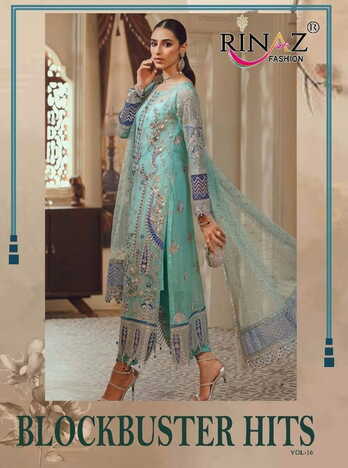 RINAZ FASHION BLOCK BUSTER VOL 16 PAKISTANI SUITS WHOLESALER SURAT