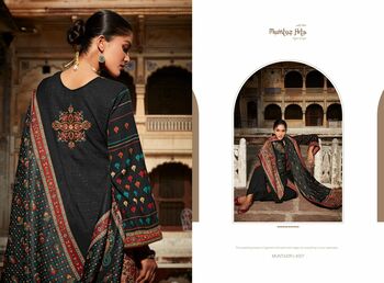 MUMTAZ ARTS MUNTAZIR PASHMINA PRINT EMBROIDERY SUITS WINTER COLLECTION