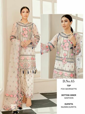 ZAINA VOL 4 PAKISTANI GEORGETTE SALWAR KAMEEZ CATALOGUE