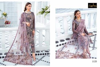 RAWAYAT RAMSHA VOL 5 FOUX GEORGETTE PAKISTANI SUITS