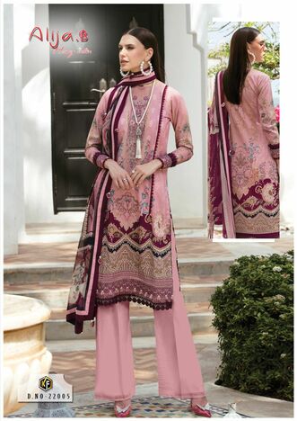 KEVAL FAB ALIJA B VOL 22 HEAVY COTTON PRINTED KARACHI SUITS NEW CATALOGUE