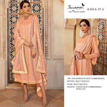 SERENE S 37 A TO E FOUX GEORGETTE PAKISTANI SUITS