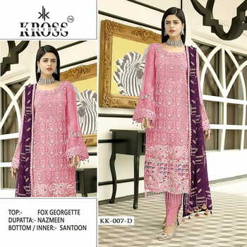 KROSS KULTURE KK 07 GEORGETTE EMBROIDERY PAKISTANI SUITS CATALOGUE