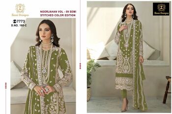 ZIAAZ DESIGNS NOOR JAHAN VOL 9 SEMI STITCHED PAKISTANI SUITS CATALOGUE