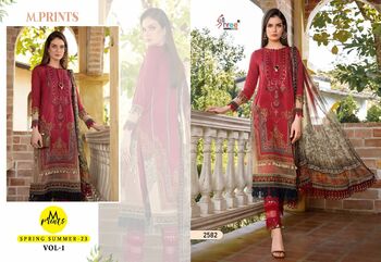 SHREE FABS M PRINTS SPRING SUMMER 23 VOL 1 2575 TO 2582 SERIES PAKISTANI SUITS