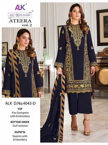 AL KHUSHBU ATEERA VOL 2 GEORGETTE EMBROIDERY PAKISTANI SUITS