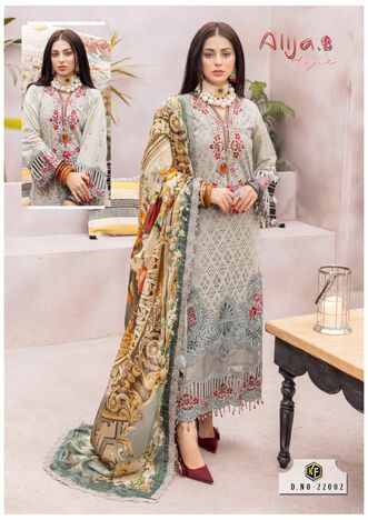 KEVAL FAB ALIJA B VOL 22 HEAVY COTTON PRINTED KARACHI SUITS NEW CATALOGUE