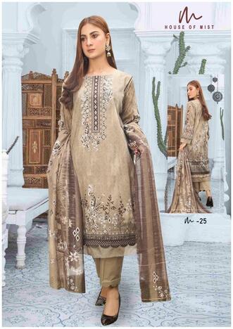 HOUSE OF MIST GHAZAL VOL 3 PAKISTANI LAWN KARACHI SUITS SUPPLIER IN SURAT