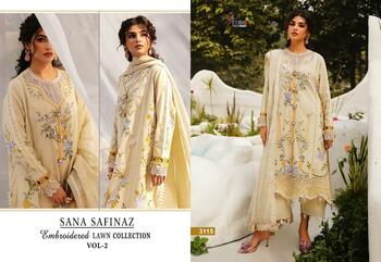 SHREE FABS SANA SAFINAZ EMBROIDERED LAWN COLLECTION VOL 2 PAKISTANI SUITS