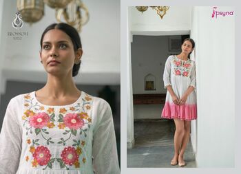 PSYNA BLOSSOM COTTON FANCY SHORT KURTIS SUMMER COLLECTION 2022