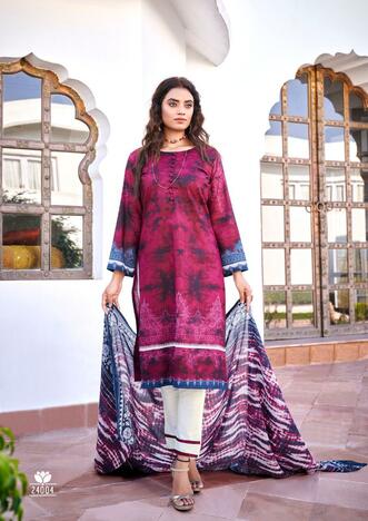 ISHAAL PRINTS GULMOHAR VOL 24 LAWN KARACHI SUITS AT SURAT