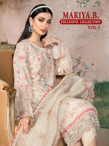 SHREE FABS MARIYA B EXCLUSIVE COLLECTION VOL 2 1965 TO 1968 SERIES PAKISTANI DESIGNER SUITS FANCY COLLECTION